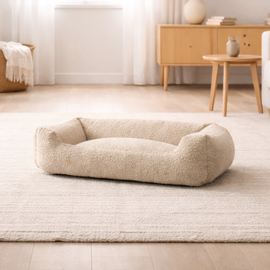 Sevoro Bouclé Hundebett - Beige